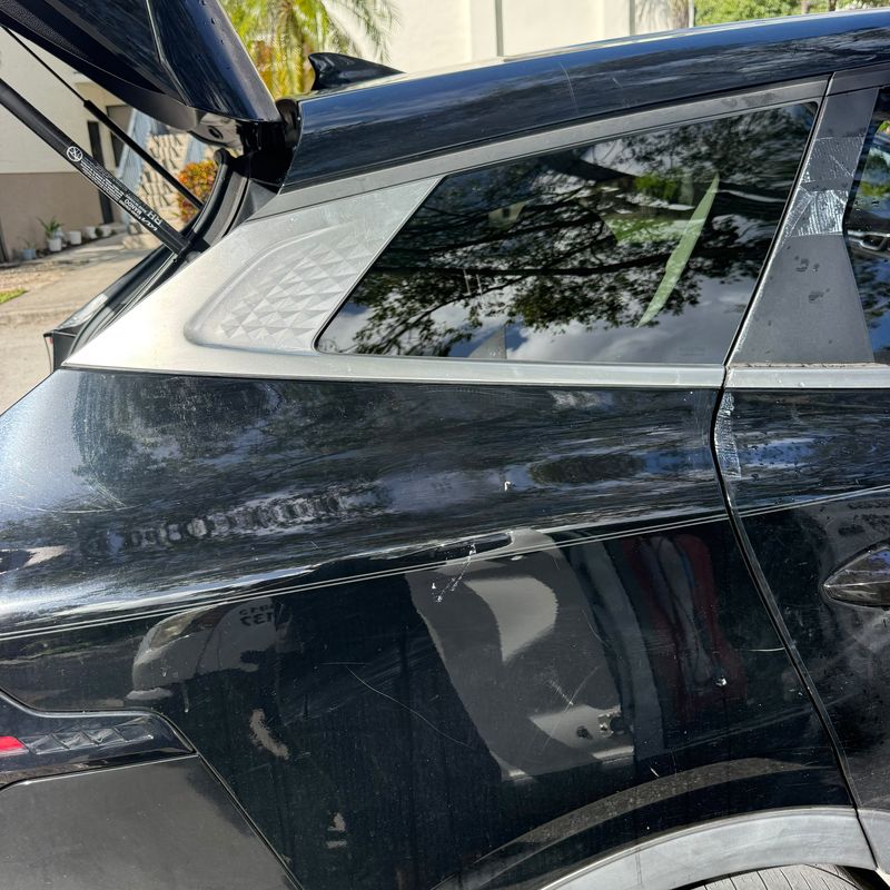 New rear side glass on an SUV